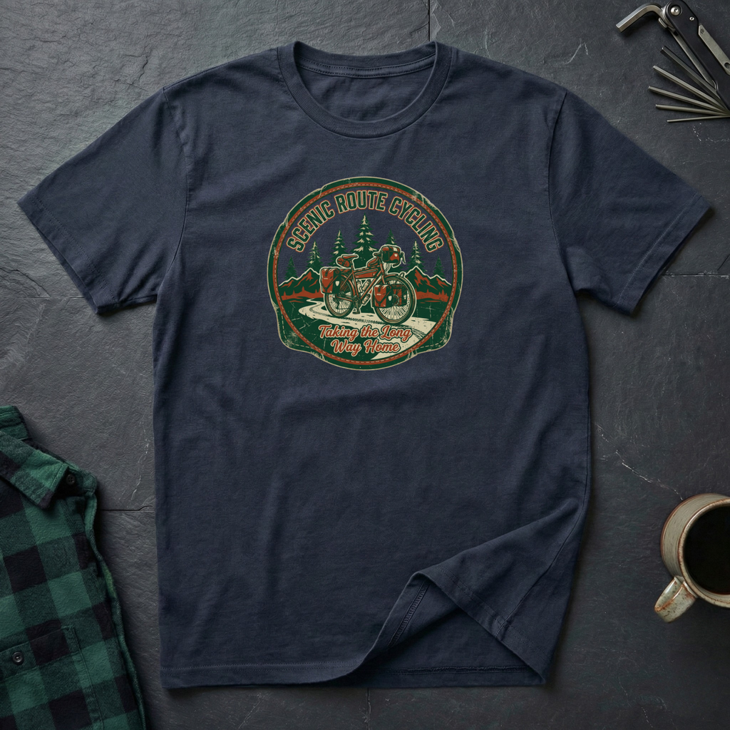 SCENIC ROUTE CYCLING BADGE T-Shirt