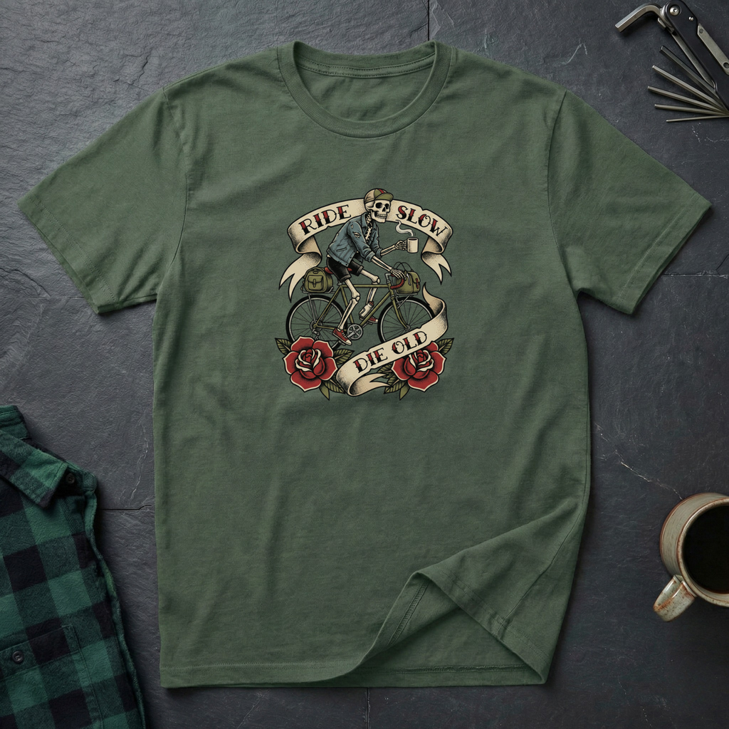 Ride Slow Die Old Tattoo T-Shirt