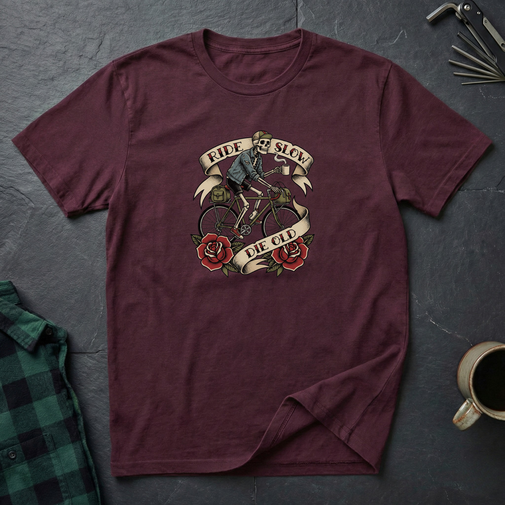 Ride Slow Die Old Tattoo T-Shirt