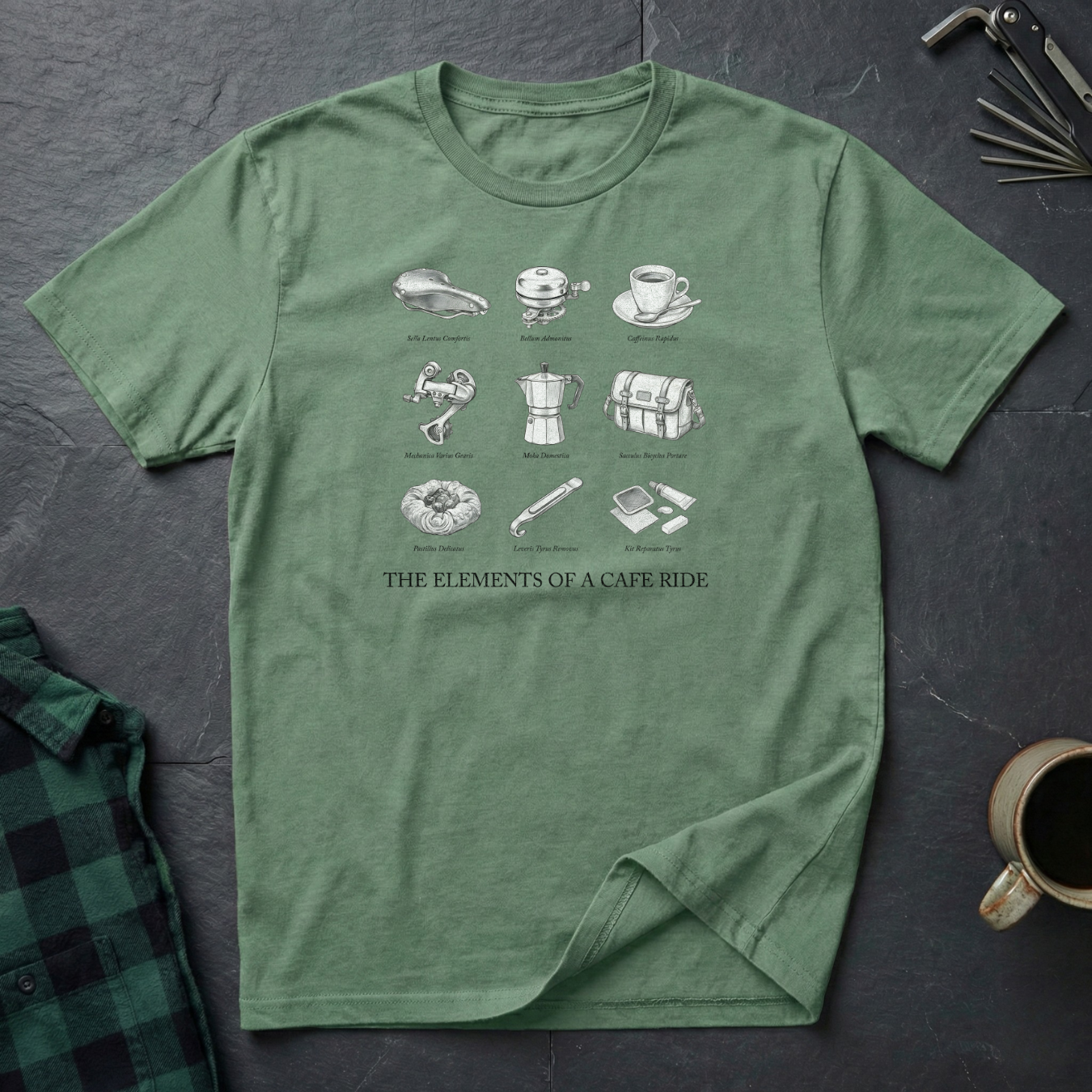 Elements of a Café Ride T-Shirt