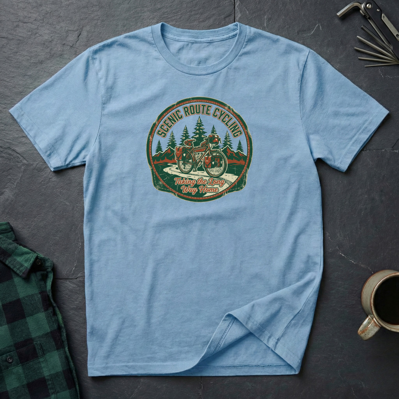 SCENIC ROUTE CYCLING BADGE T-Shirt