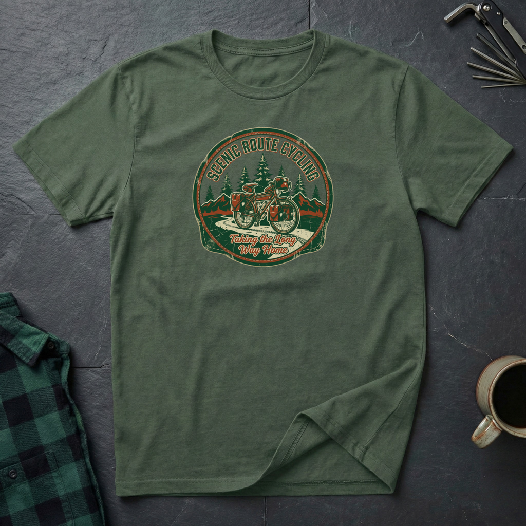 SCENIC ROUTE CYCLING BADGE T-Shirt