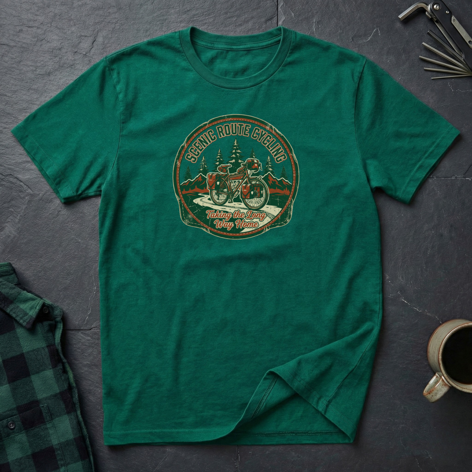 SCENIC ROUTE CYCLING BADGE T-Shirt