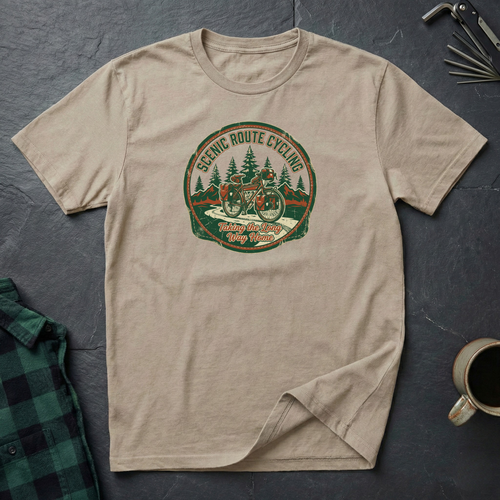 SCENIC ROUTE CYCLING BADGE T-Shirt