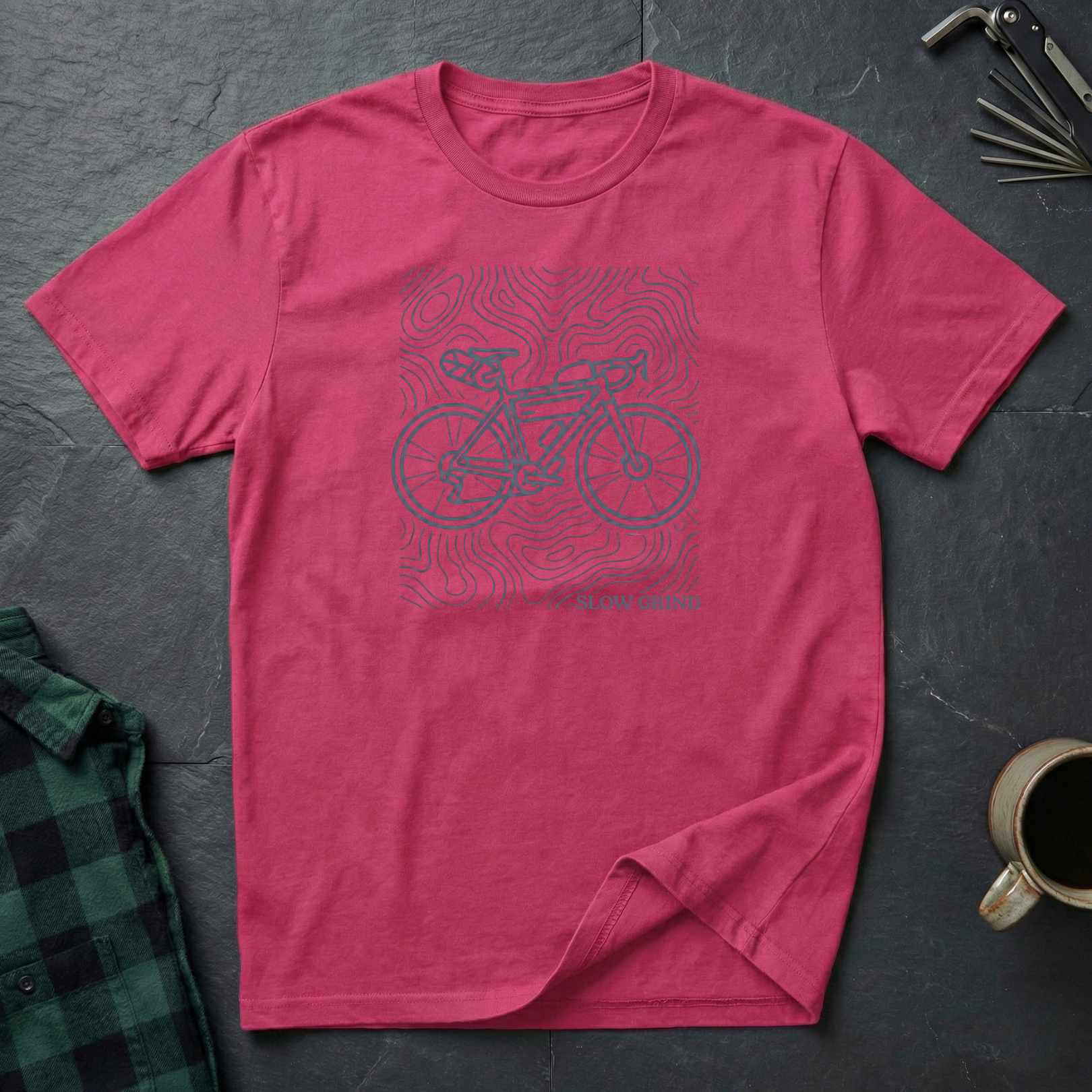 SLOW GRIND BIKE TOPO T-Shirt